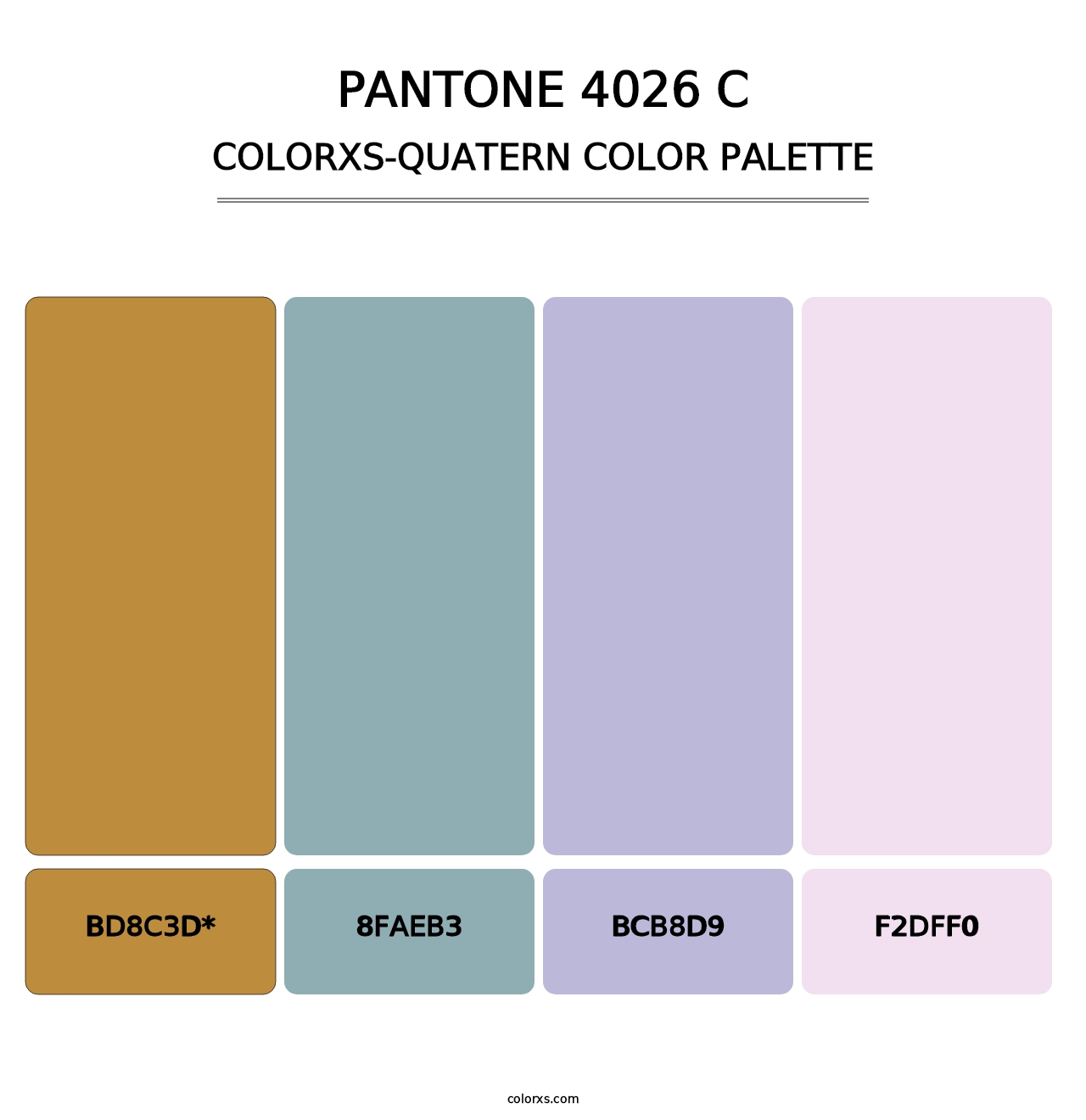 PANTONE 4026 C - Colorxs Quatern Palette