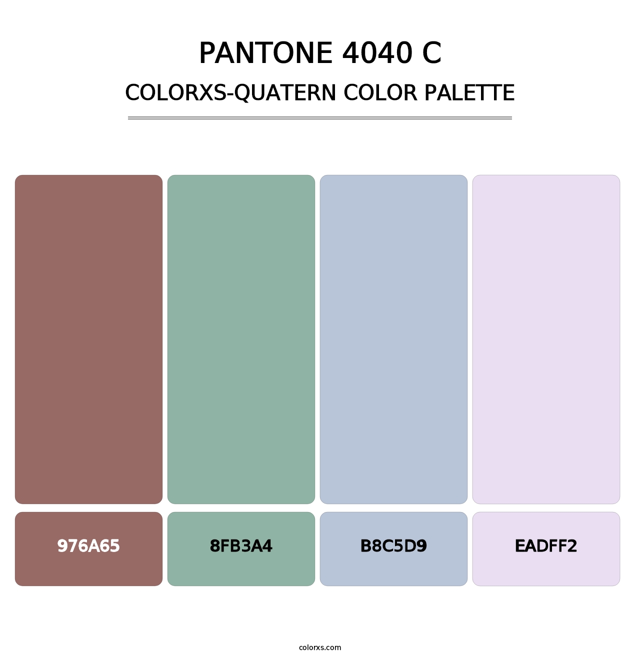 PANTONE 4040 C - Colorxs Quatern Palette
