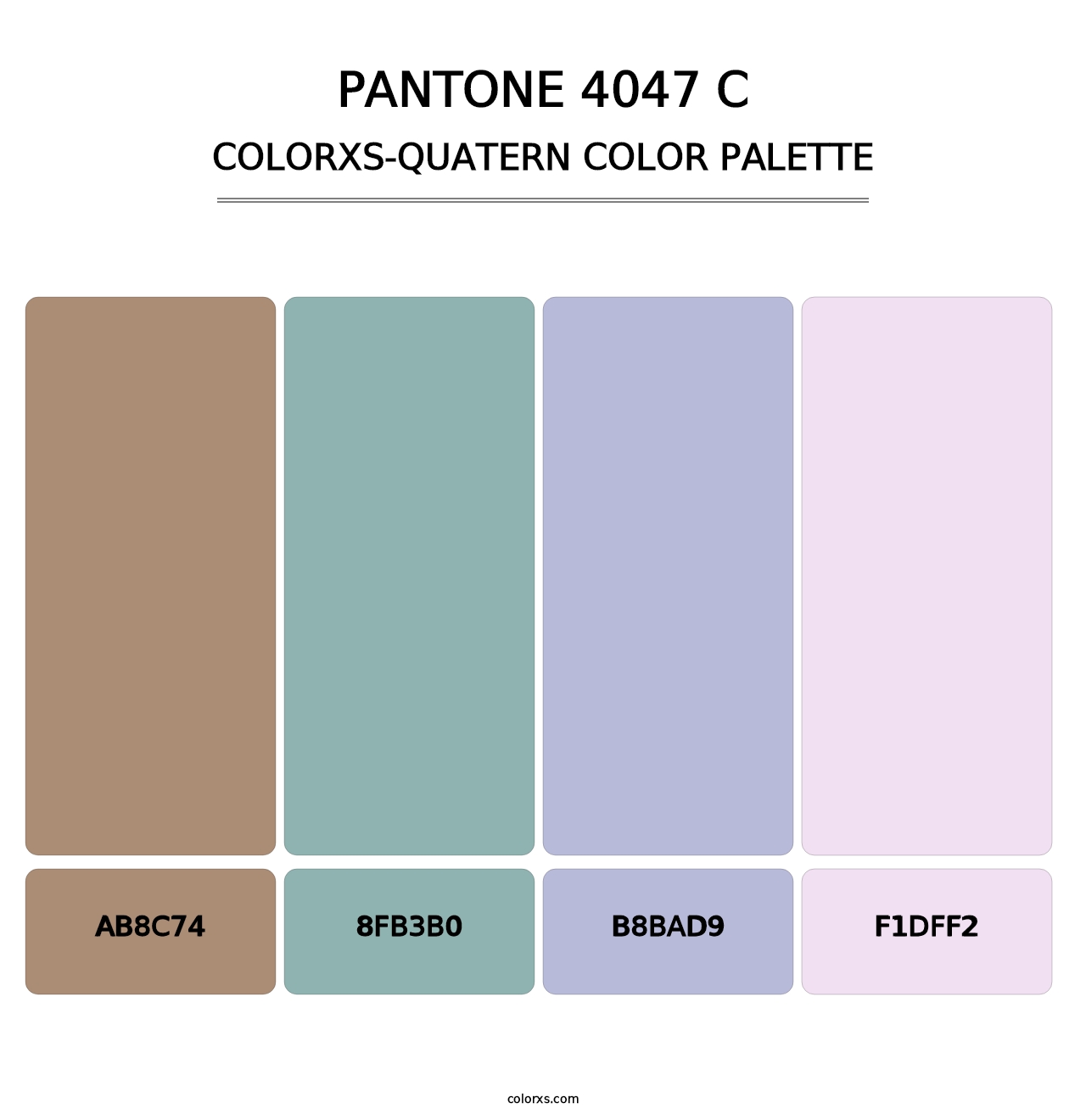 PANTONE 4047 C - Colorxs Quatern Palette