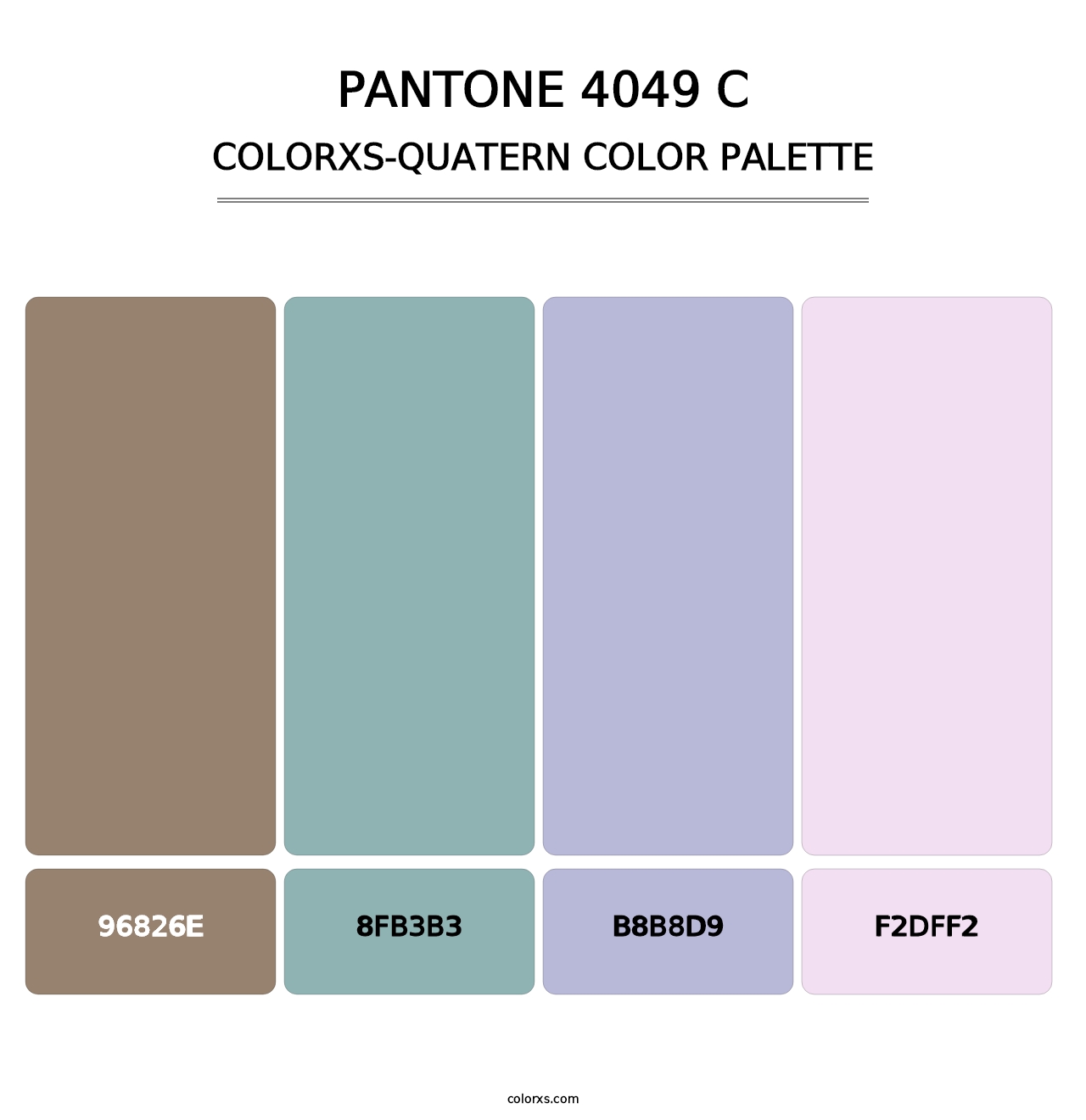 PANTONE 4049 C - Colorxs Quatern Palette