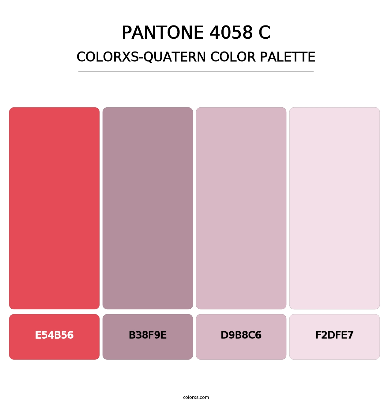 PANTONE 4058 C - Colorxs Quatern Palette