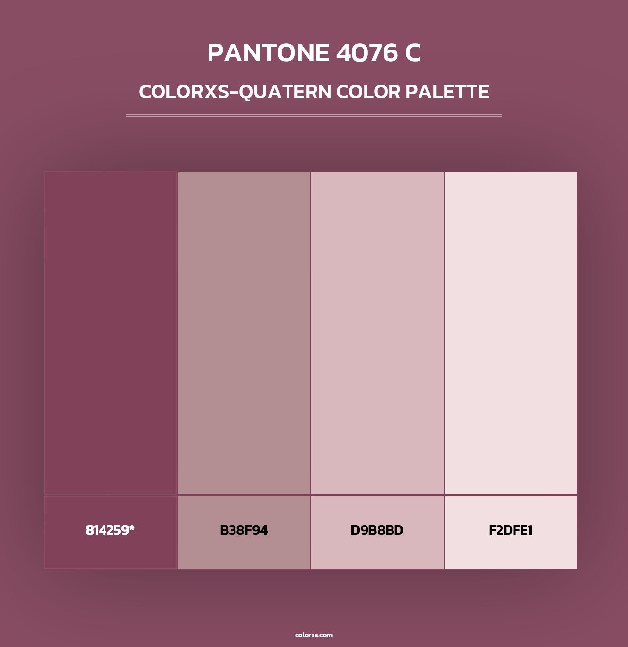 PANTONE 4076 C - Colorxs Quad Palette