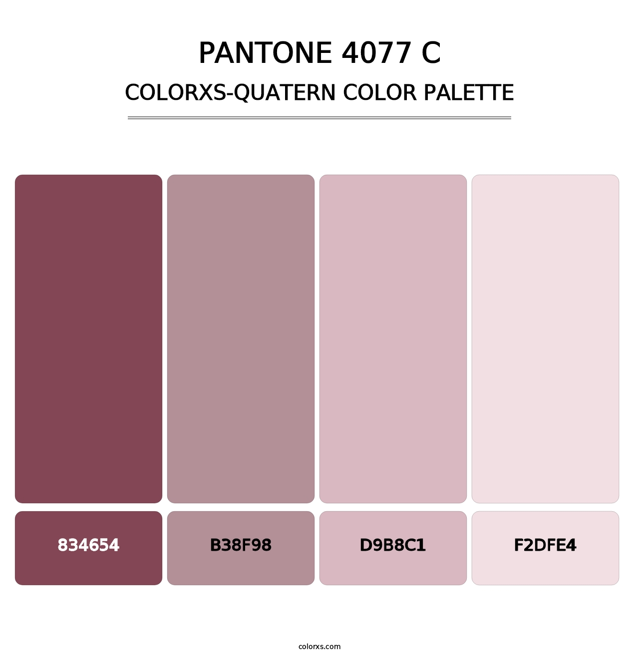 PANTONE 4077 C - Colorxs Quatern Palette