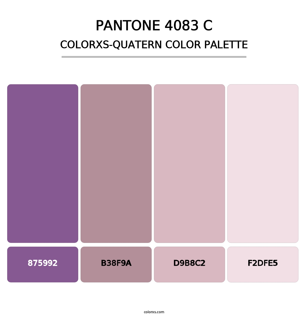 PANTONE 4083 C - Colorxs Quatern Palette