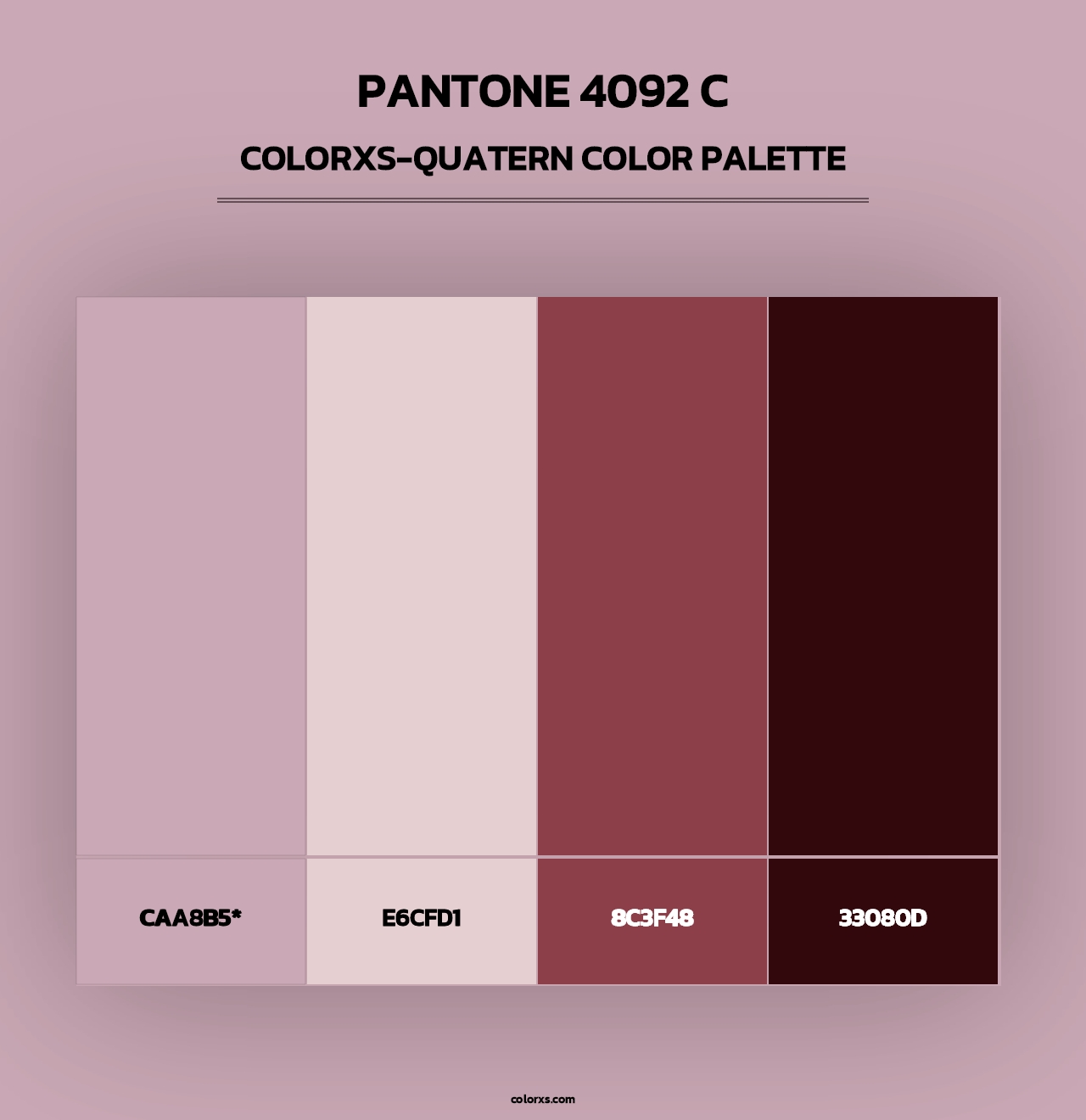 PANTONE 4092 C - Colorxs Quad Palette