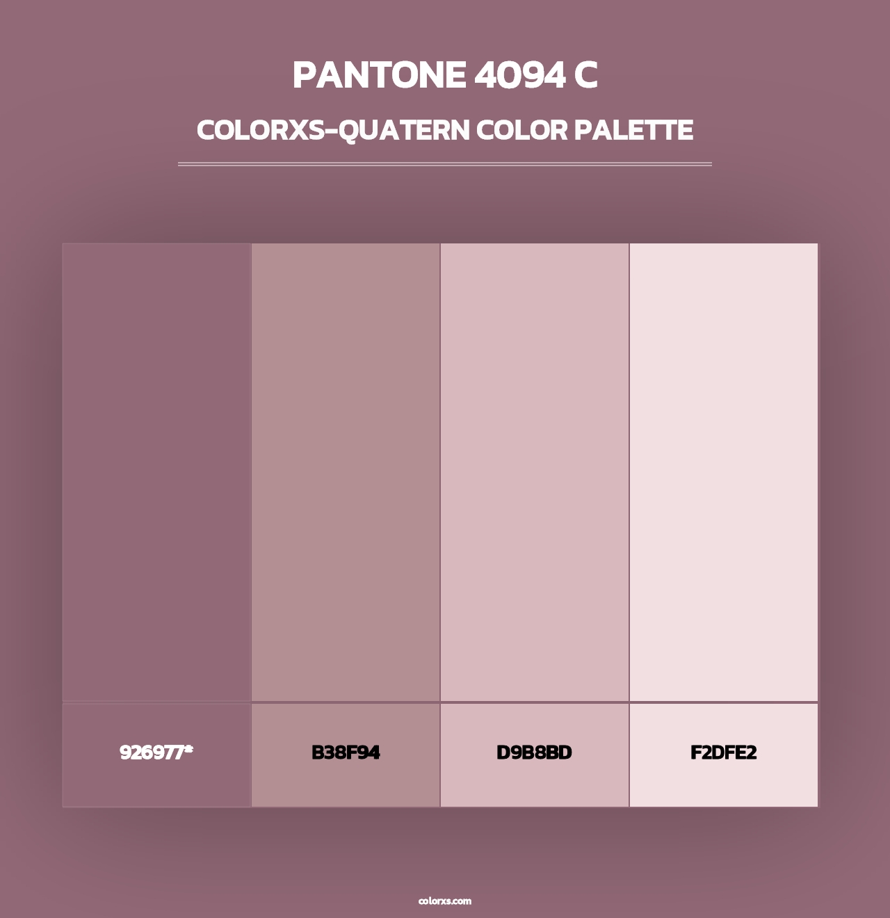 PANTONE 4094 C - Colorxs Quad Palette