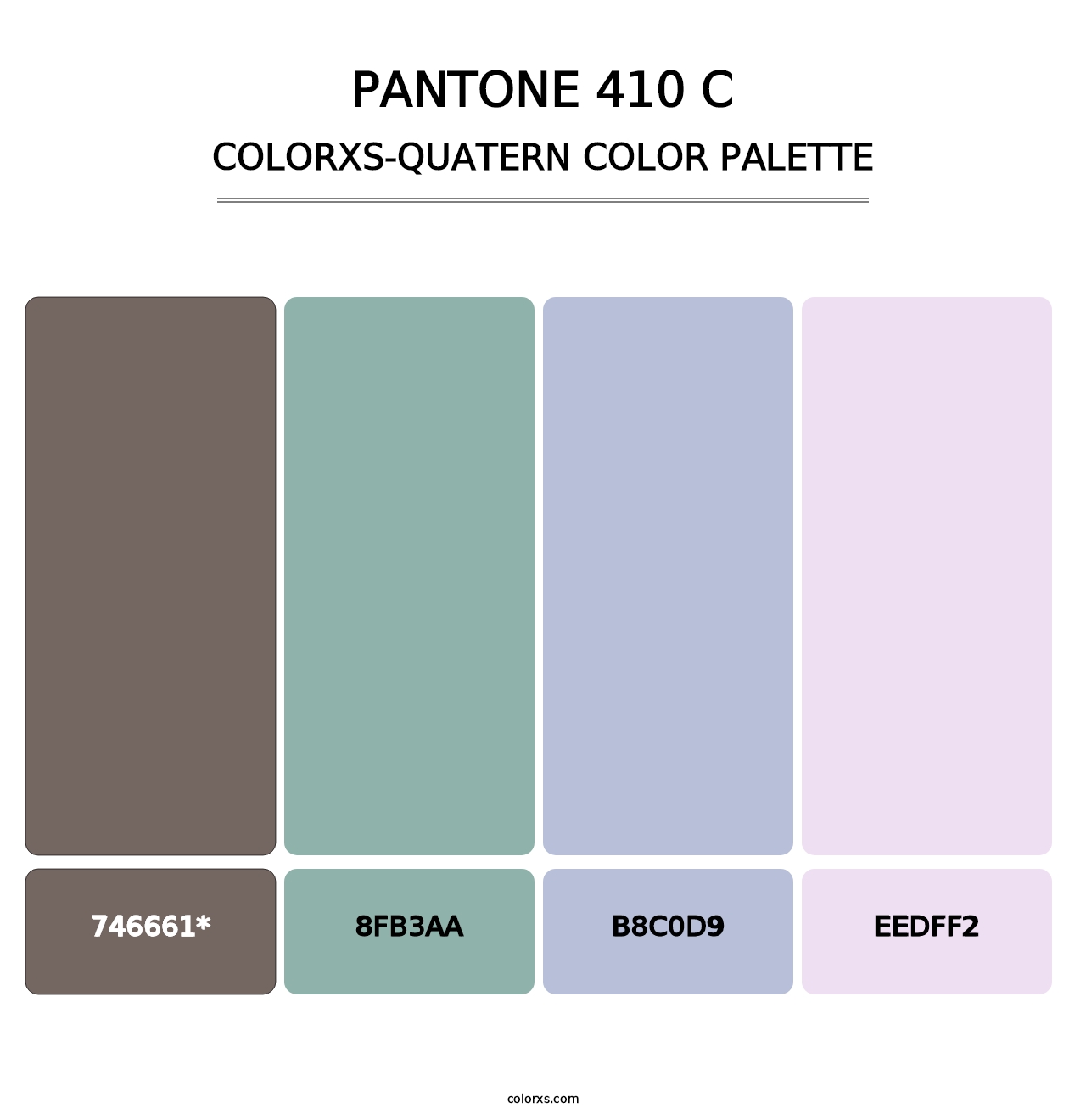 PANTONE 410 C - Colorxs Quatern Palette