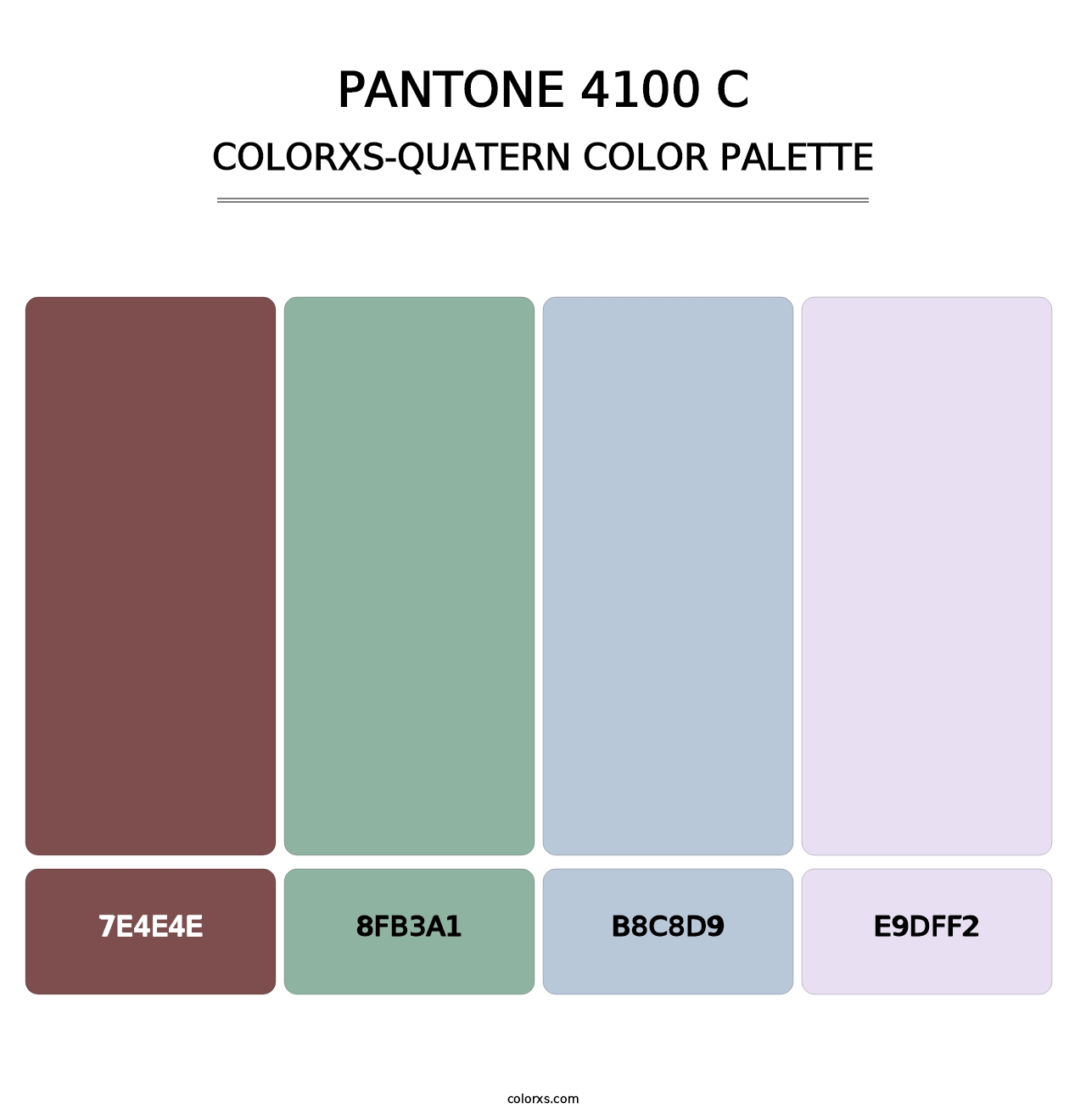 PANTONE 4100 C - Colorxs Quatern Palette