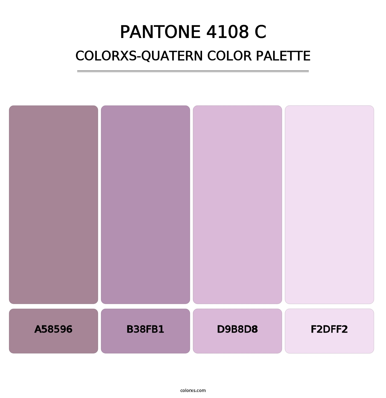 PANTONE 4108 C - Colorxs Quatern Palette