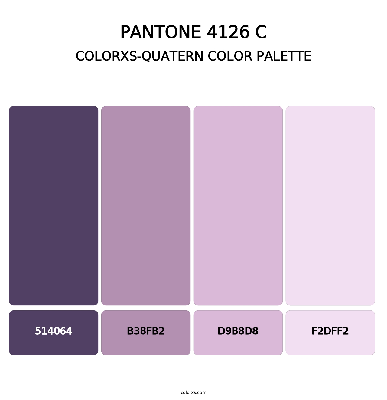 PANTONE 4126 C - Colorxs Quatern Palette