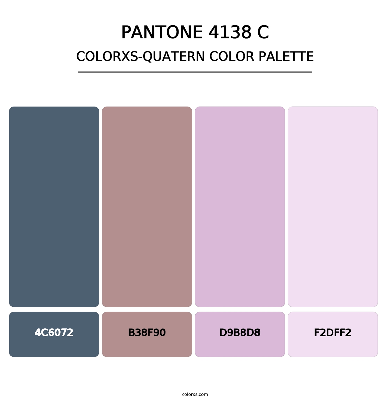 PANTONE 4138 C - Colorxs Quatern Palette
