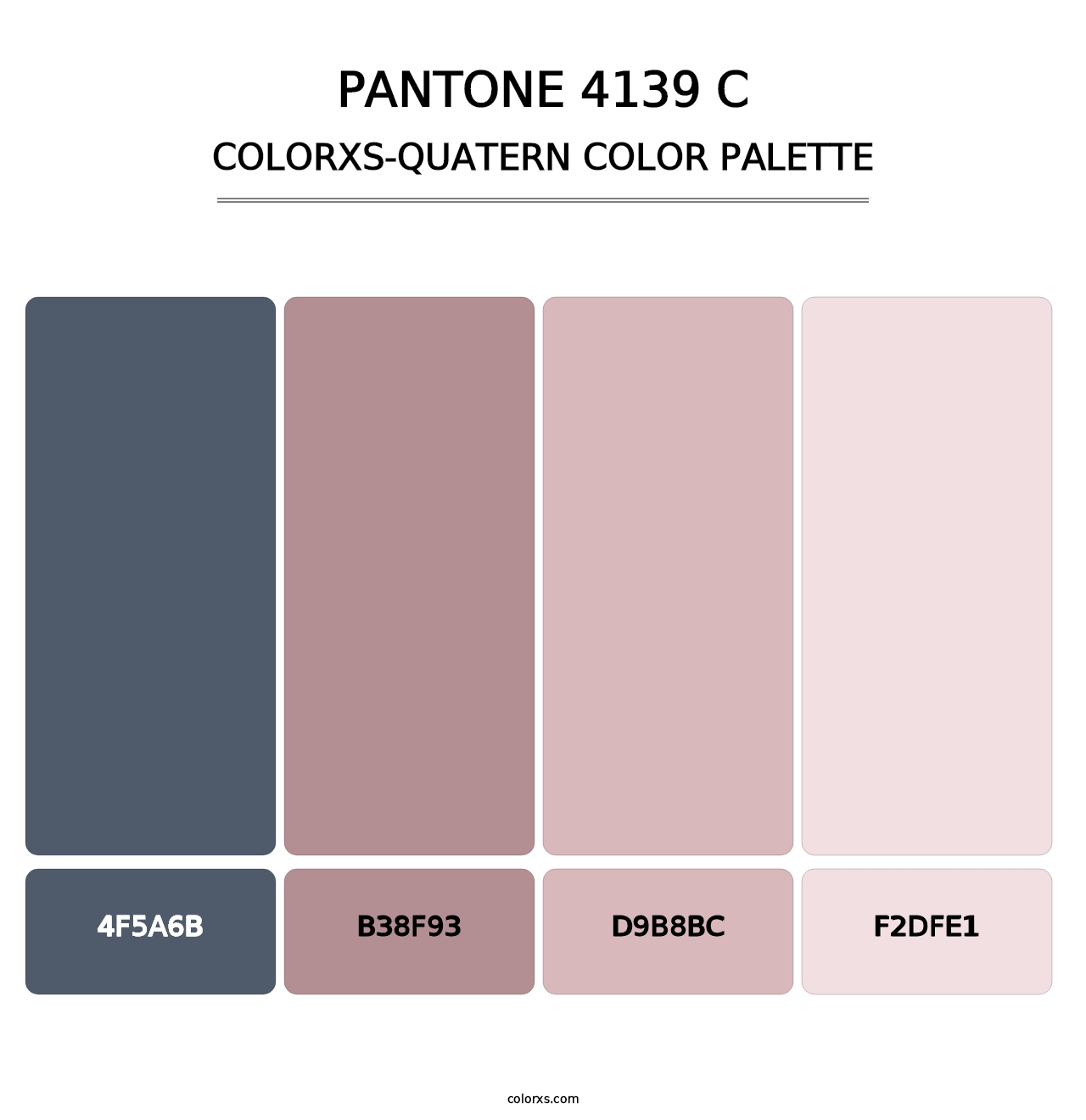 PANTONE 4139 C - Colorxs Quatern Palette