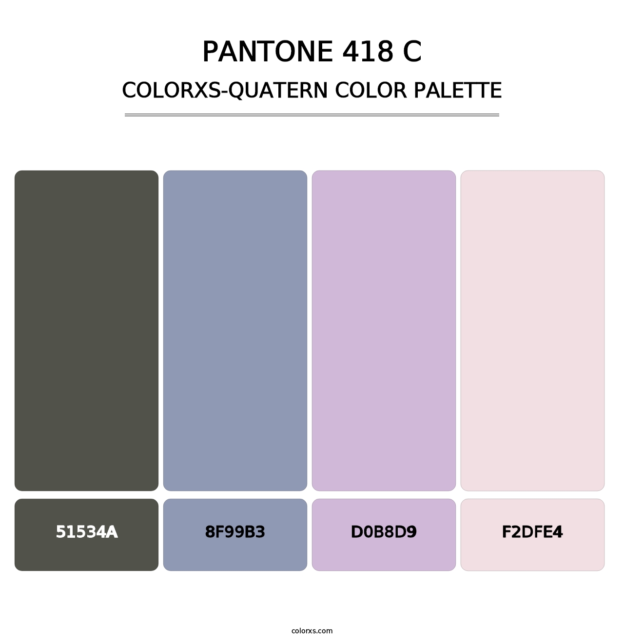PANTONE 418 C - Colorxs Quatern Palette