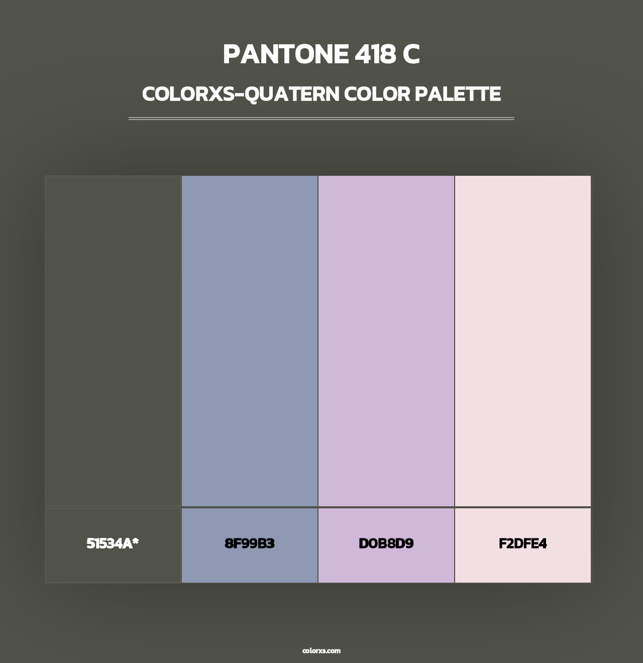 PANTONE 418 C - Colorxs Quad Palette