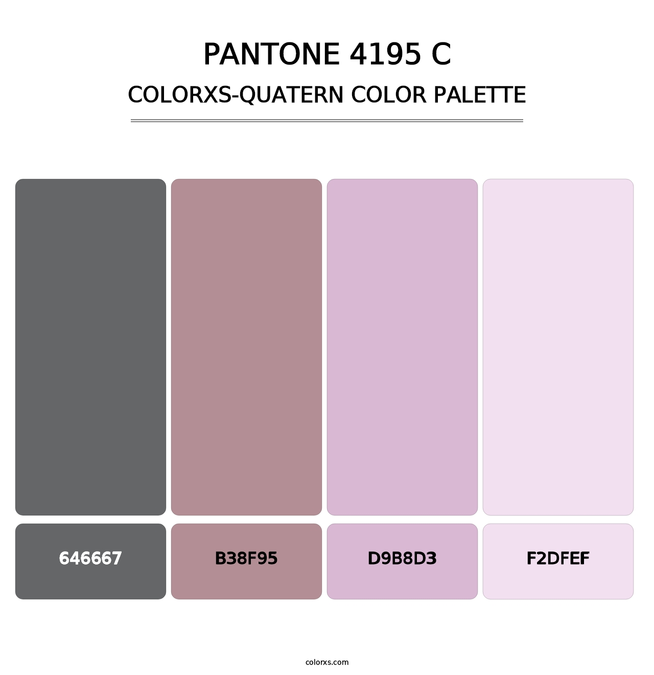 PANTONE 4195 C - Colorxs Quatern Palette