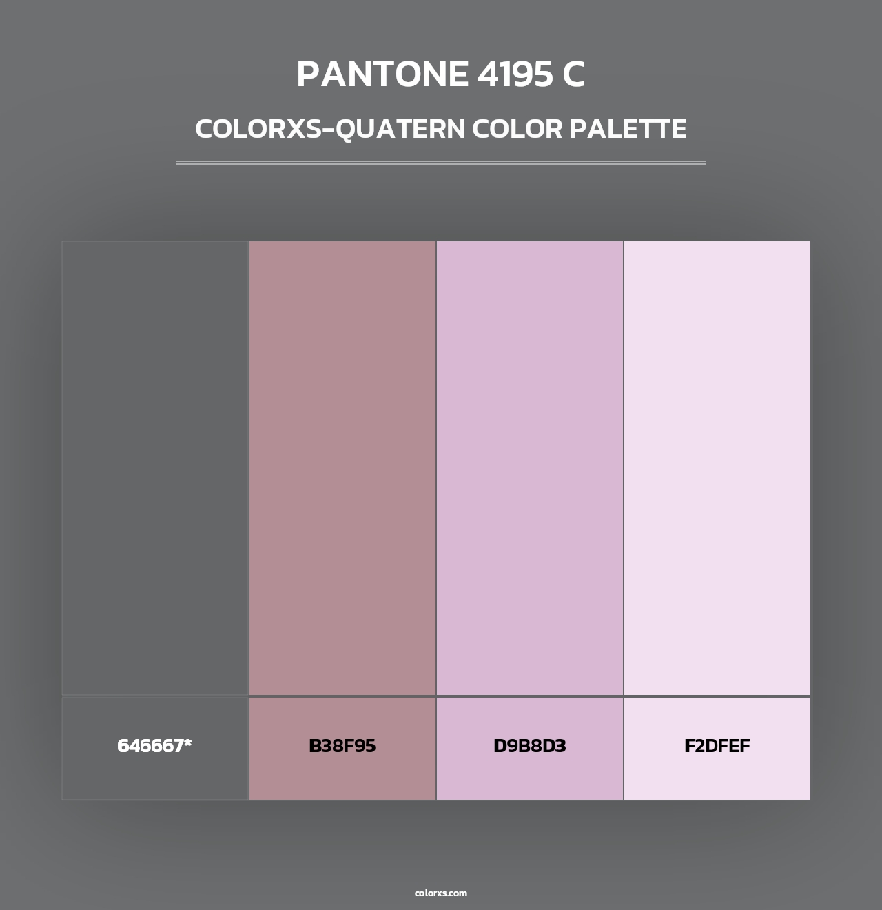 PANTONE 4195 C - Colorxs Quad Palette