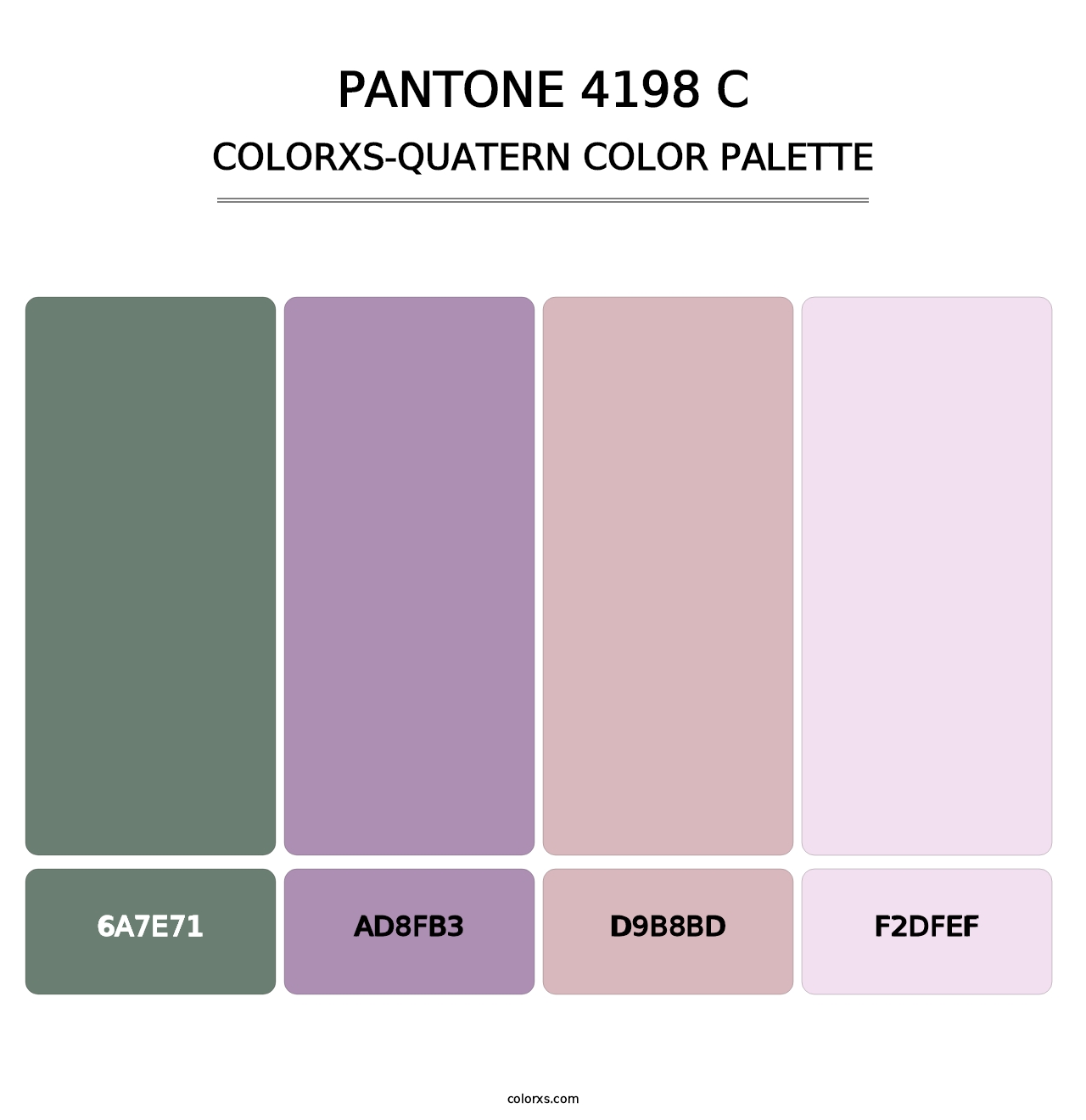 PANTONE 4198 C - Colorxs Quatern Palette