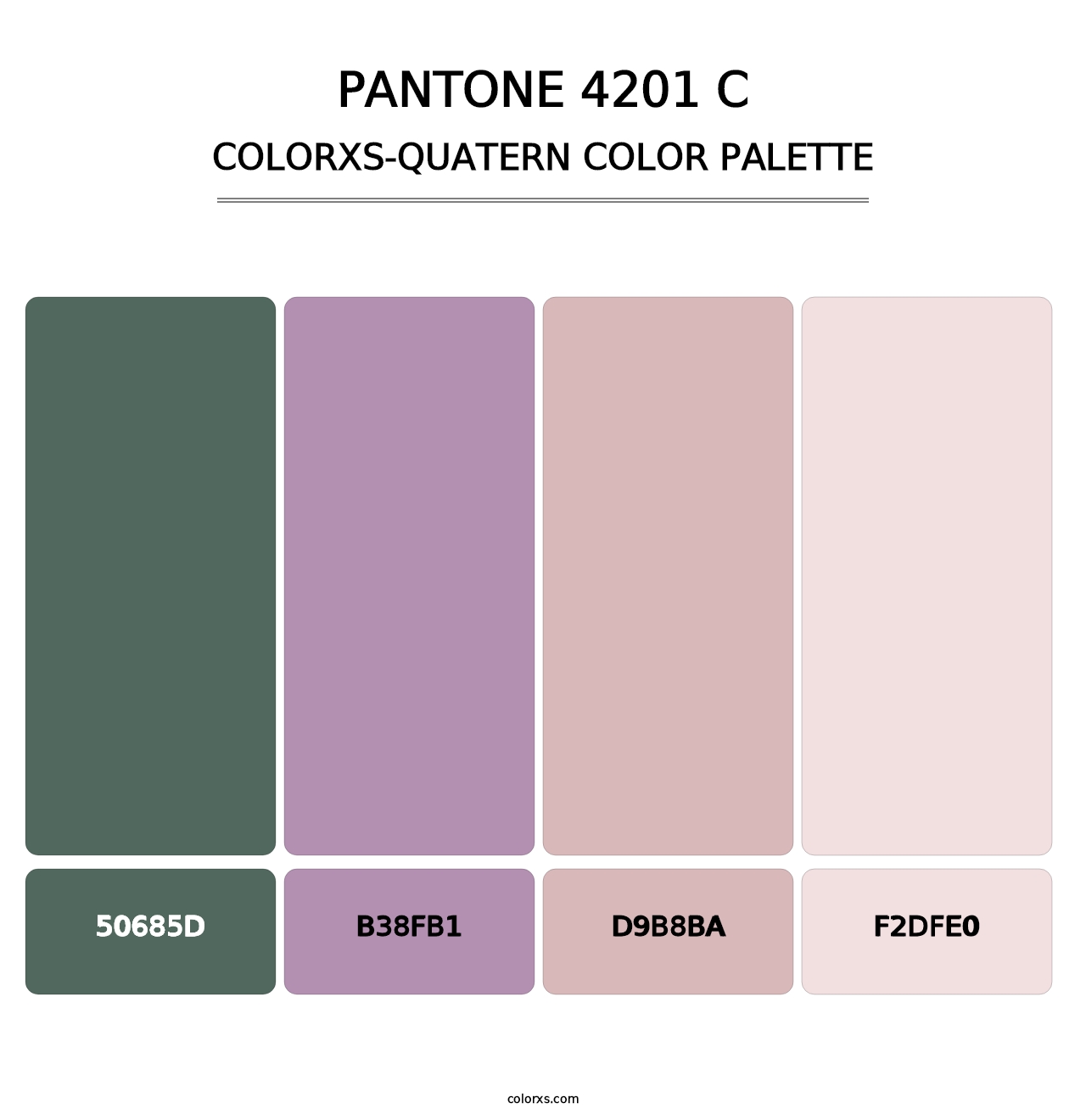 PANTONE 4201 C - Colorxs Quatern Palette