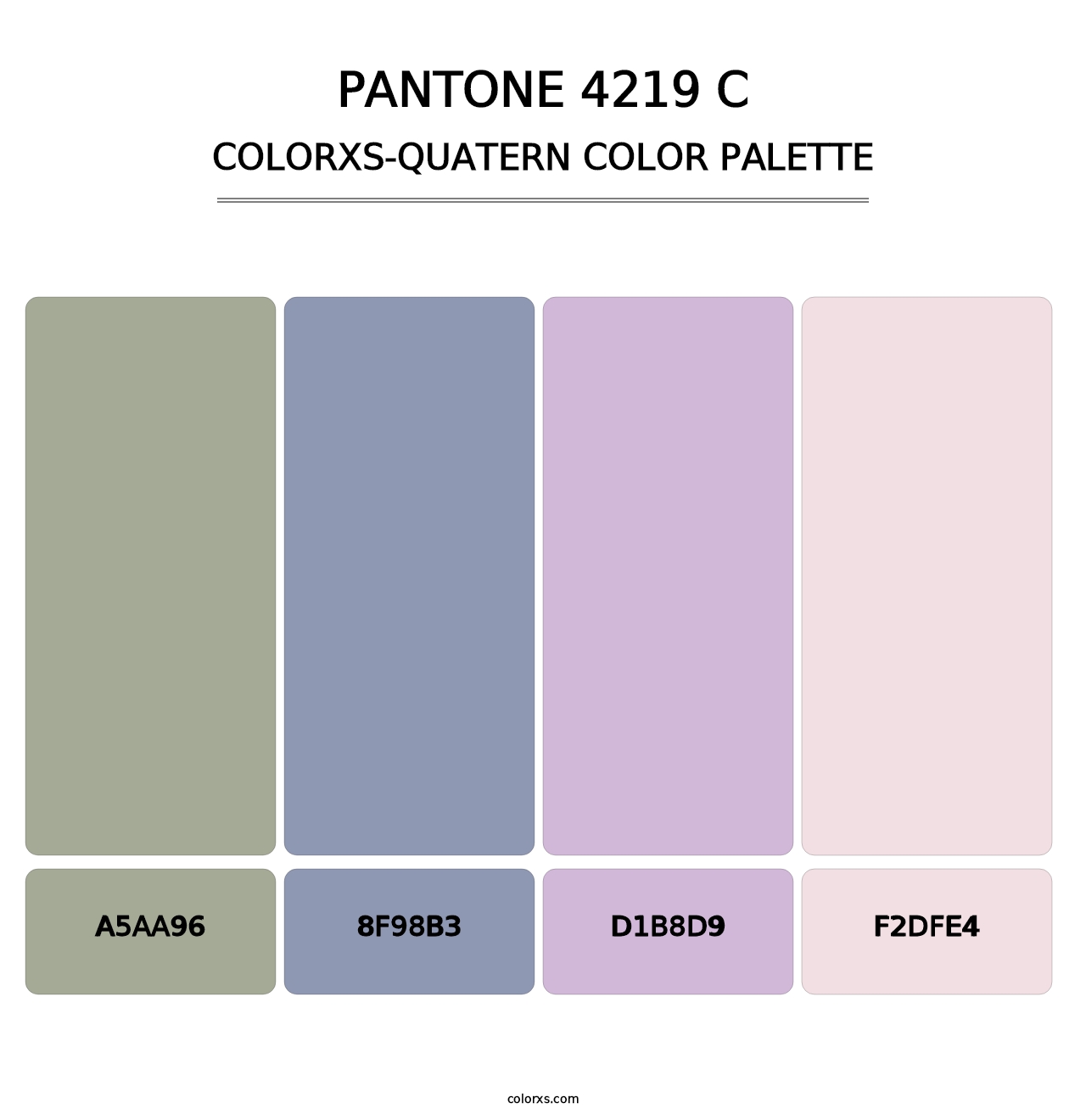 PANTONE 4219 C - Colorxs Quatern Palette