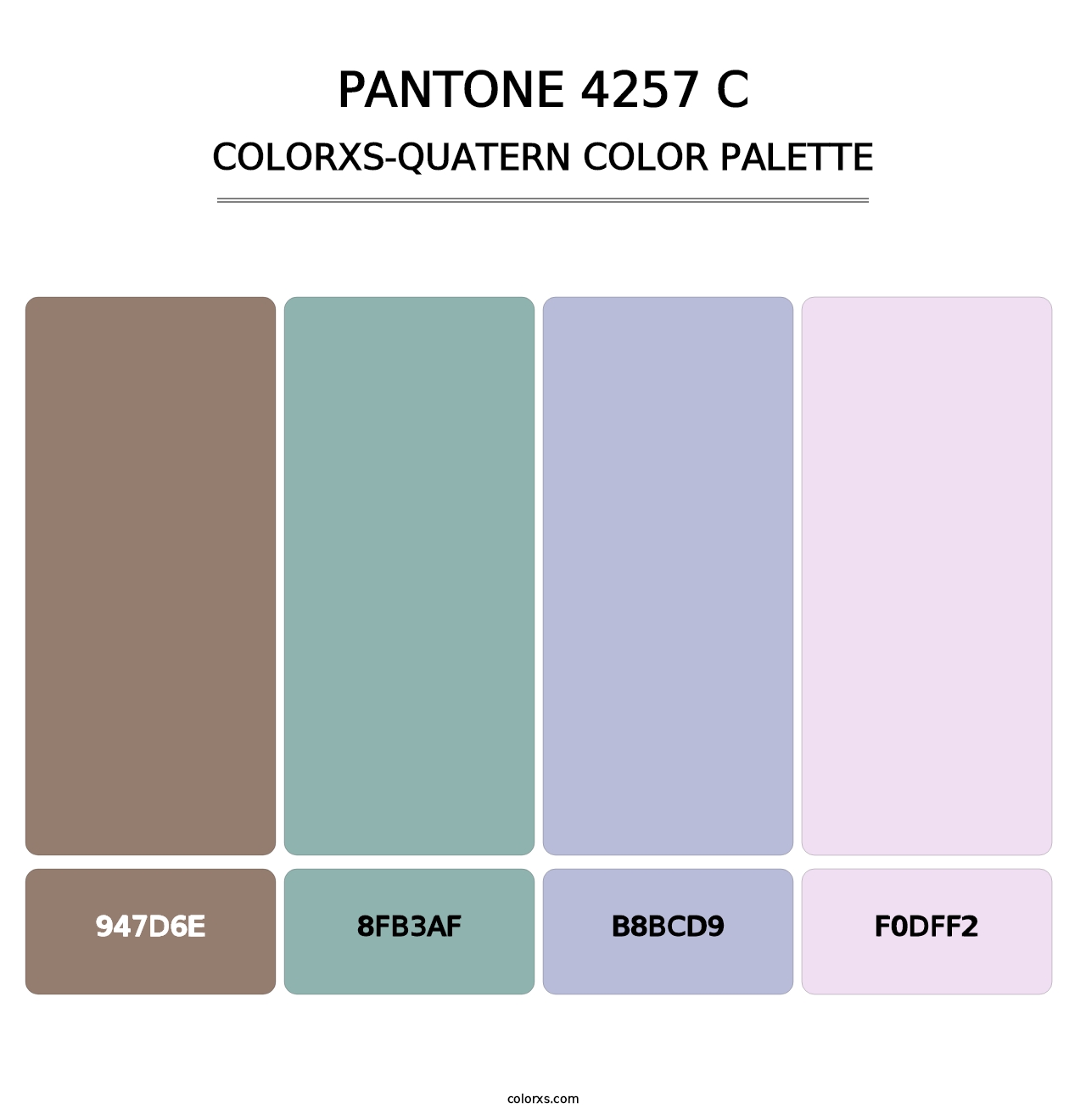 PANTONE 4257 C - Colorxs Quatern Palette