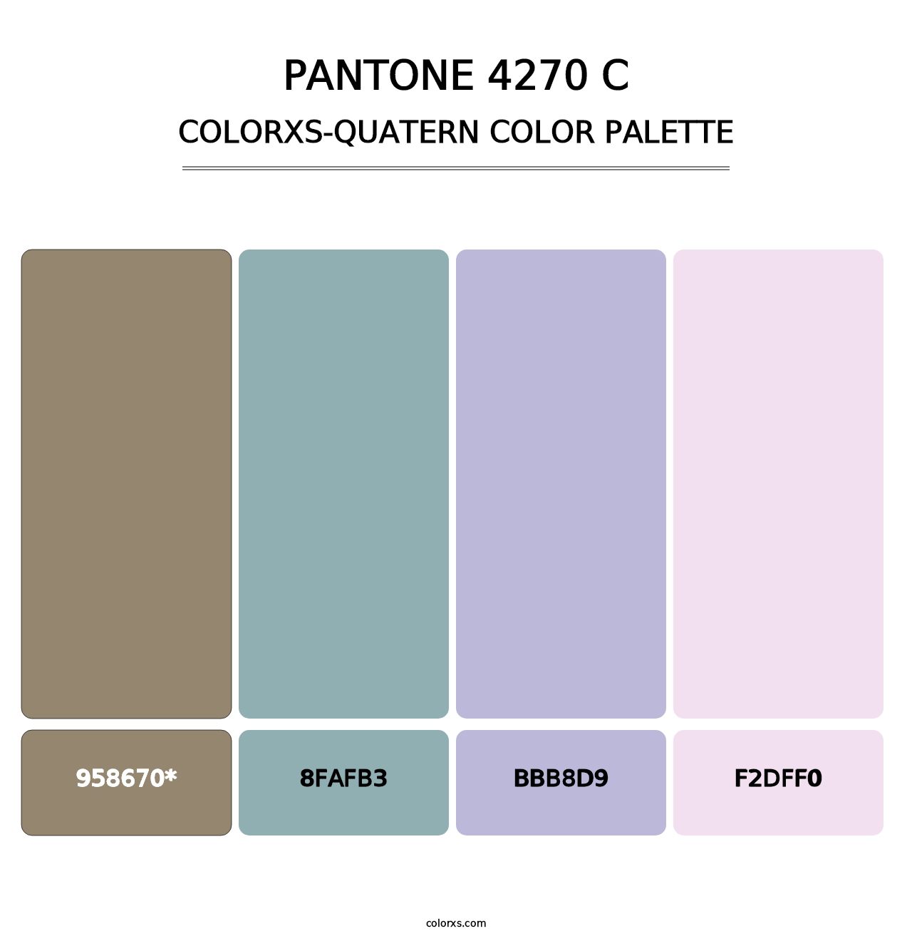 PANTONE 4270 C - Colorxs Quatern Palette