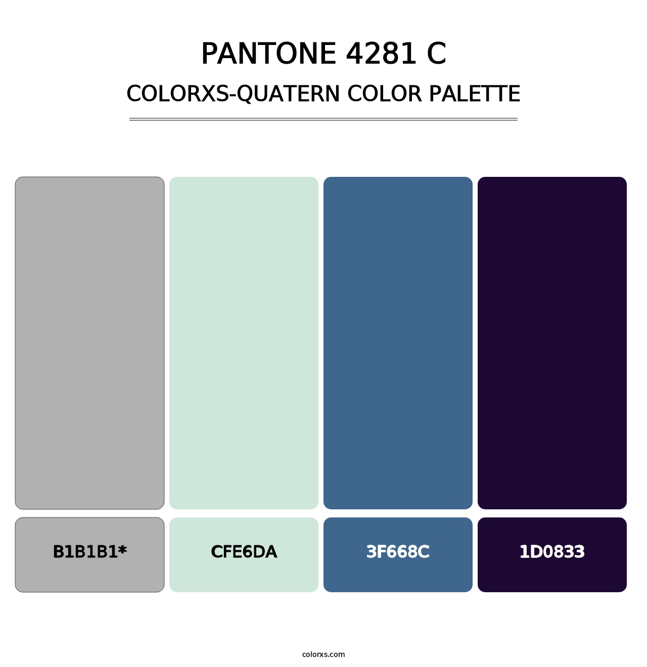 PANTONE 4281 C - Colorxs Quatern Palette