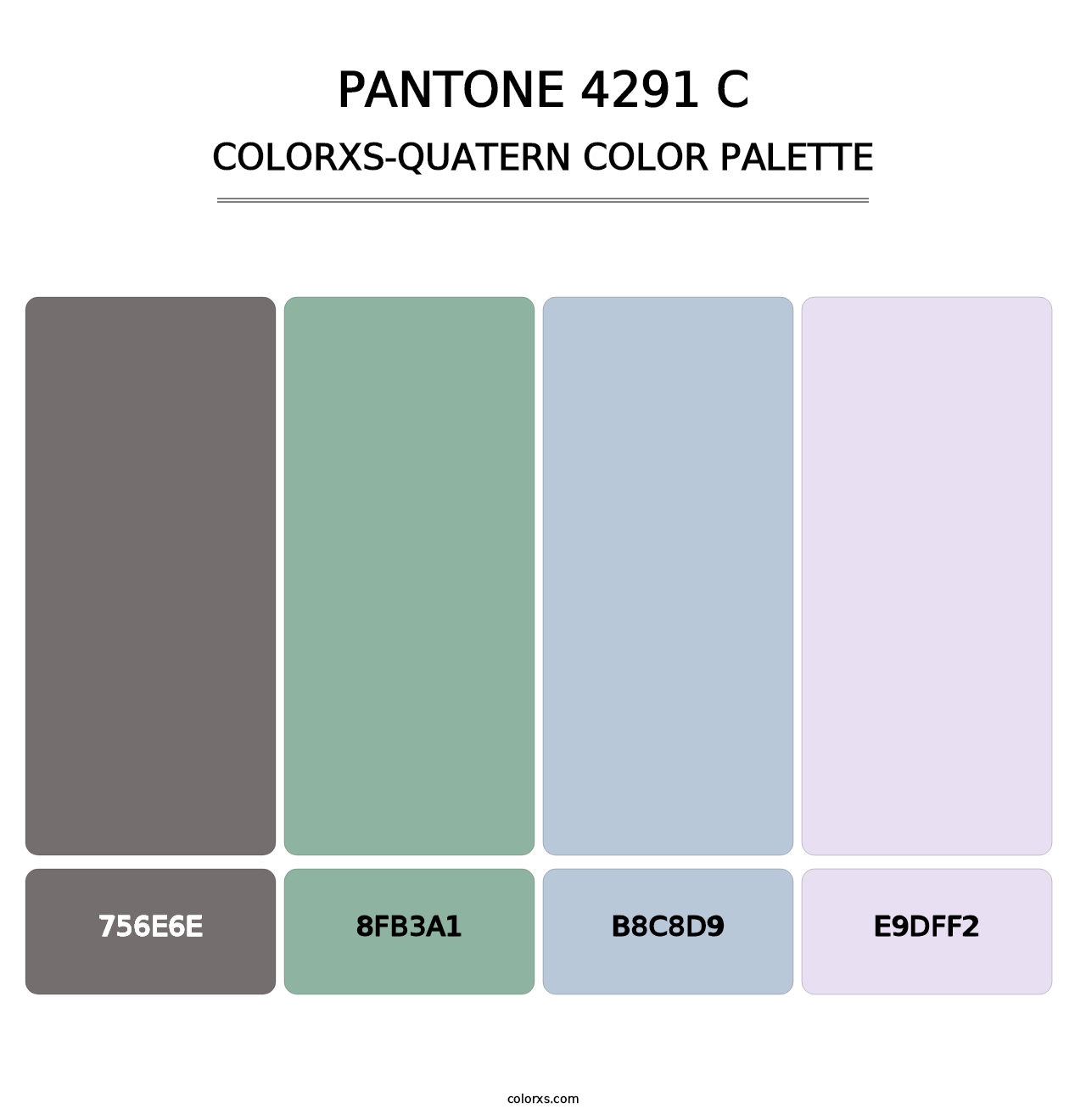 PANTONE 4291 C - Colorxs Quatern Palette