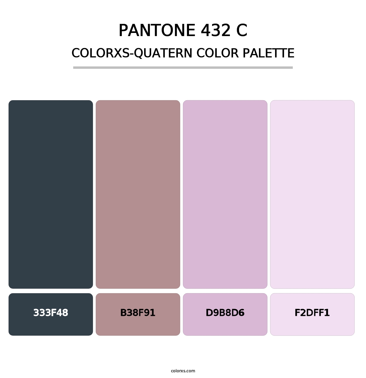 PANTONE 432 C - Colorxs Quatern Palette