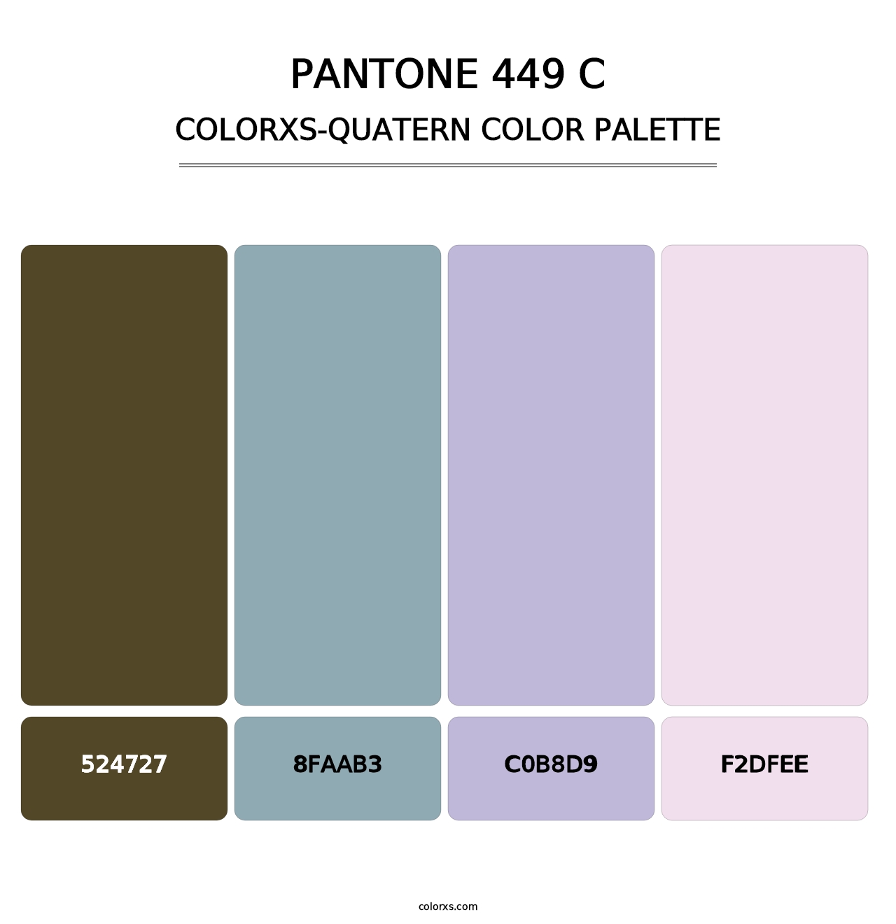 PANTONE 449 C - Colorxs Quatern Palette