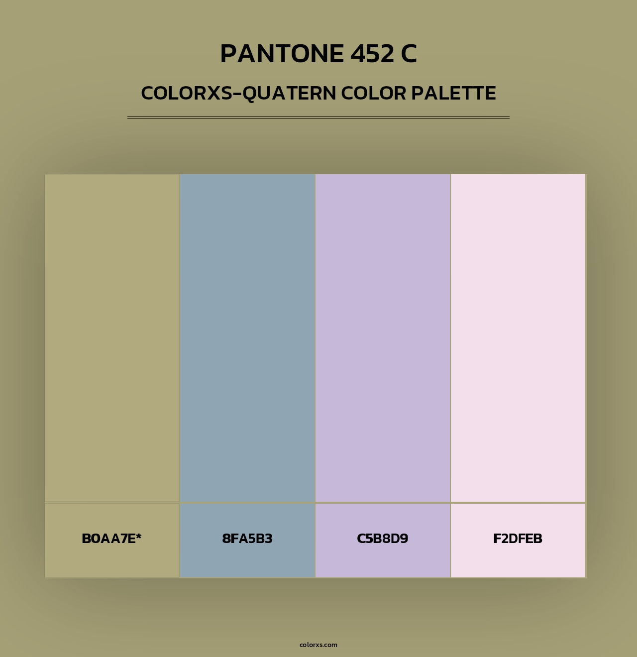 PANTONE 452 C - Colorxs Quad Palette