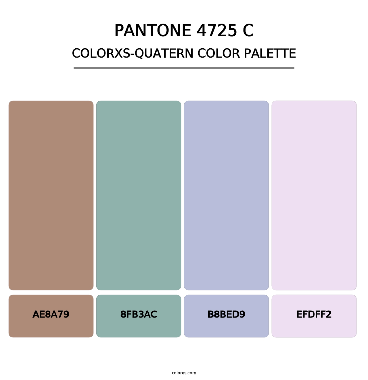 PANTONE 4725 C - Colorxs Quatern Palette