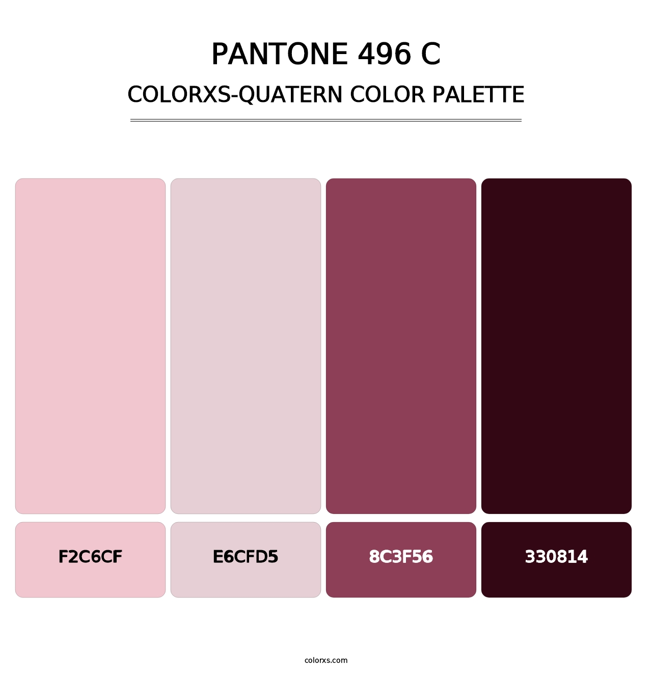 PANTONE 496 C - Colorxs Quatern Palette