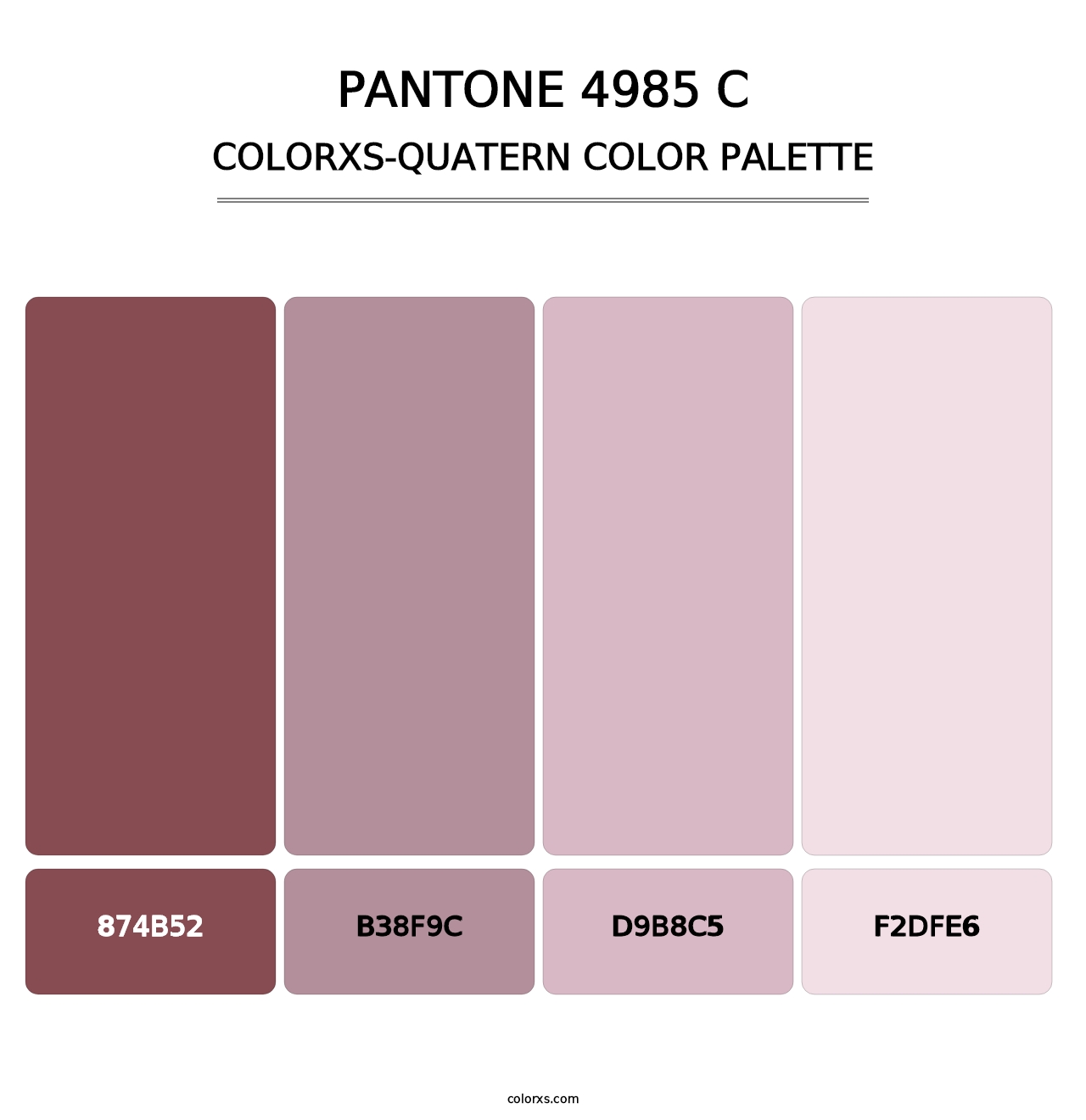 PANTONE 4985 C - Colorxs Quatern Palette