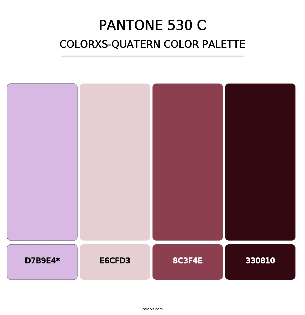 PANTONE 530 C - Colorxs Quatern Palette