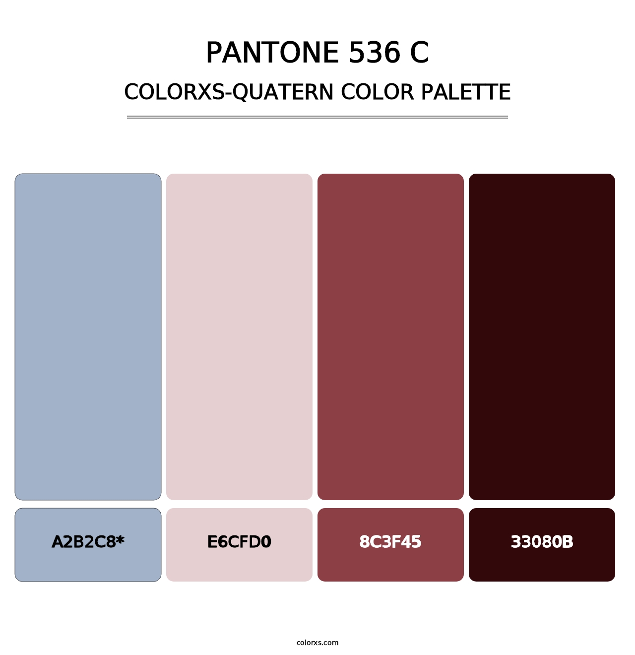 PANTONE 536 C - Colorxs Quatern Palette