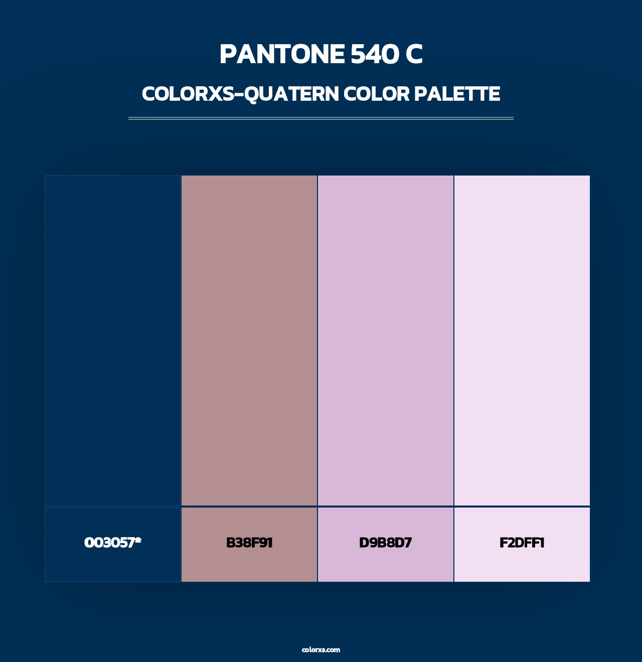 PANTONE 540 C - Colorxs Quatern Palette