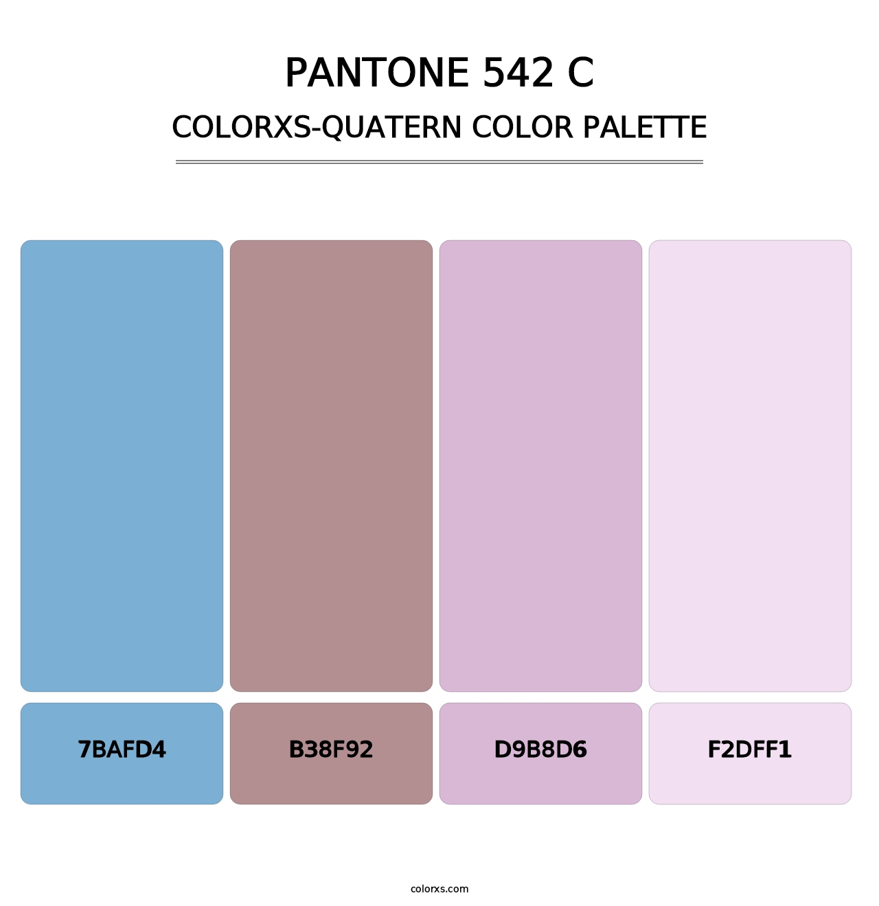 PANTONE 542 C - Colorxs Quatern Palette