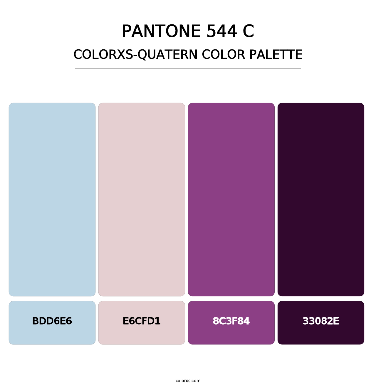 PANTONE 544 C - Colorxs Quatern Palette