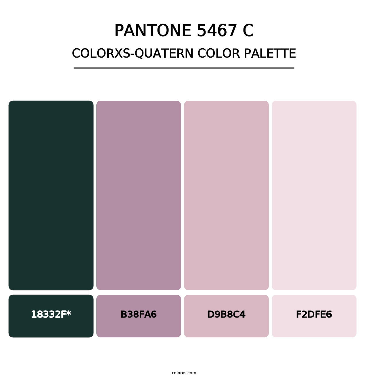 PANTONE 5467 C - Colorxs Quatern Palette