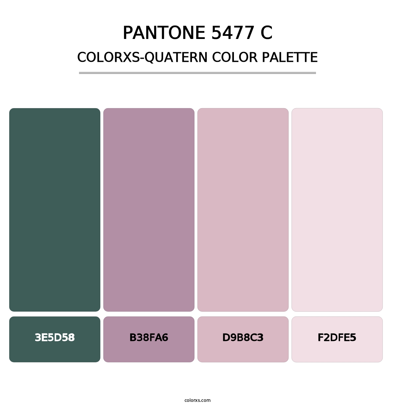 PANTONE 5477 C - Colorxs Quatern Palette