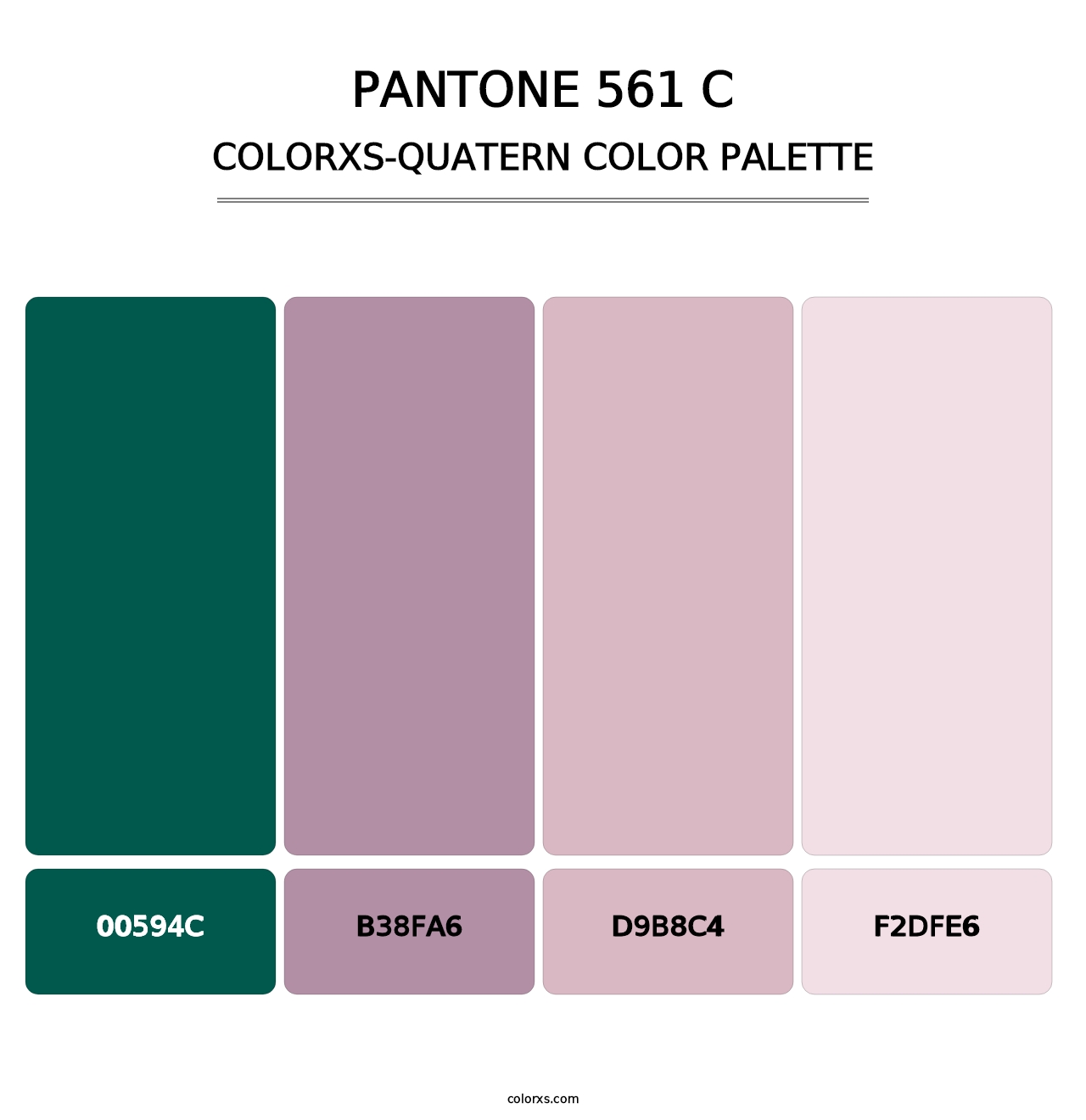PANTONE 561 C - Colorxs Quatern Palette
