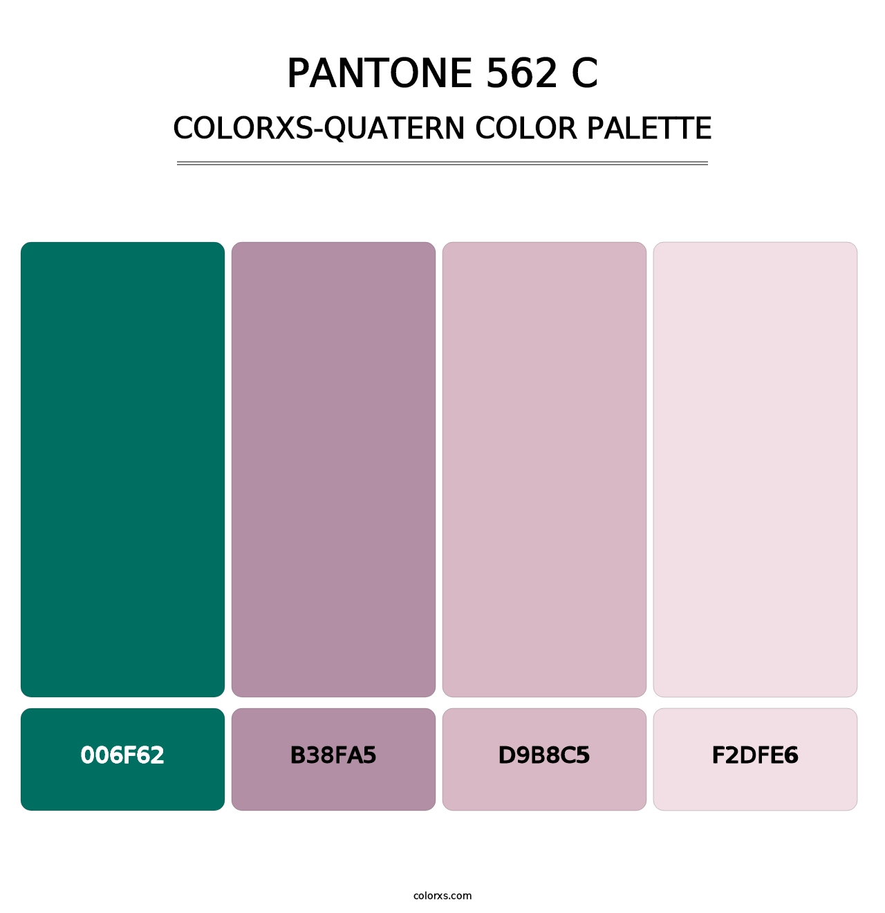 PANTONE 562 C - Colorxs Quatern Palette