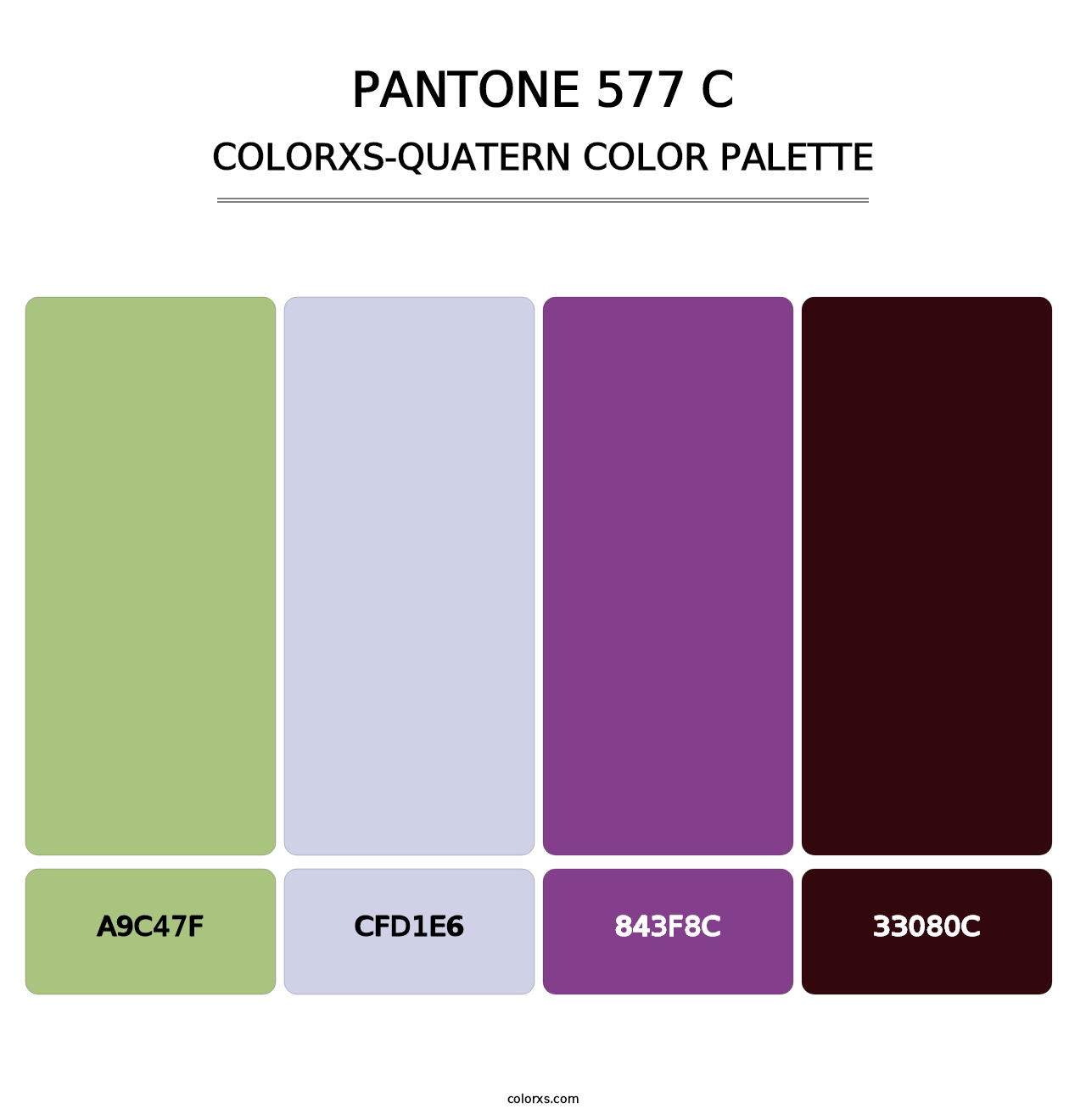 PANTONE 577 C - Colorxs Quatern Palette