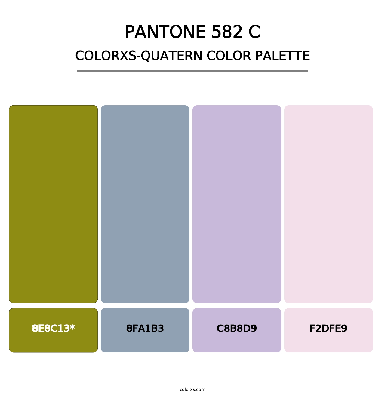 PANTONE 582 C - Colorxs Quatern Palette