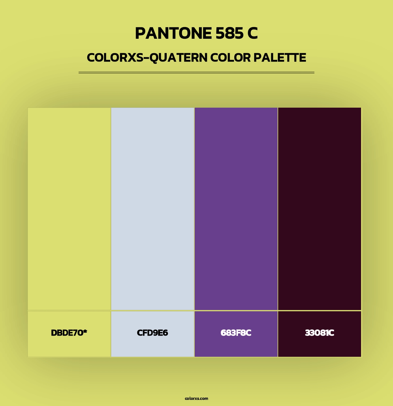 PANTONE 585 C - Colorxs Quad Palette