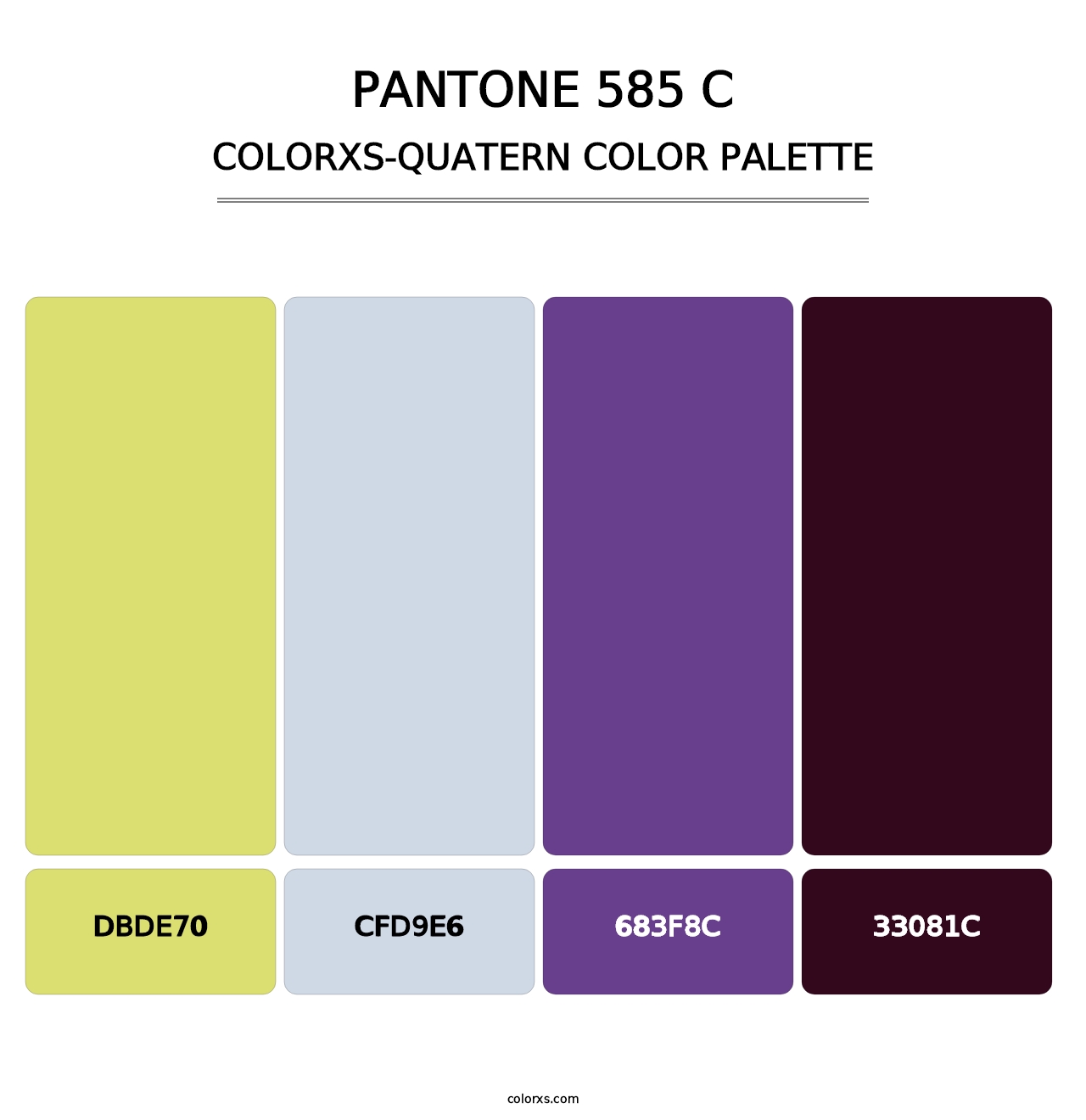 PANTONE 585 C - Colorxs Quatern Palette