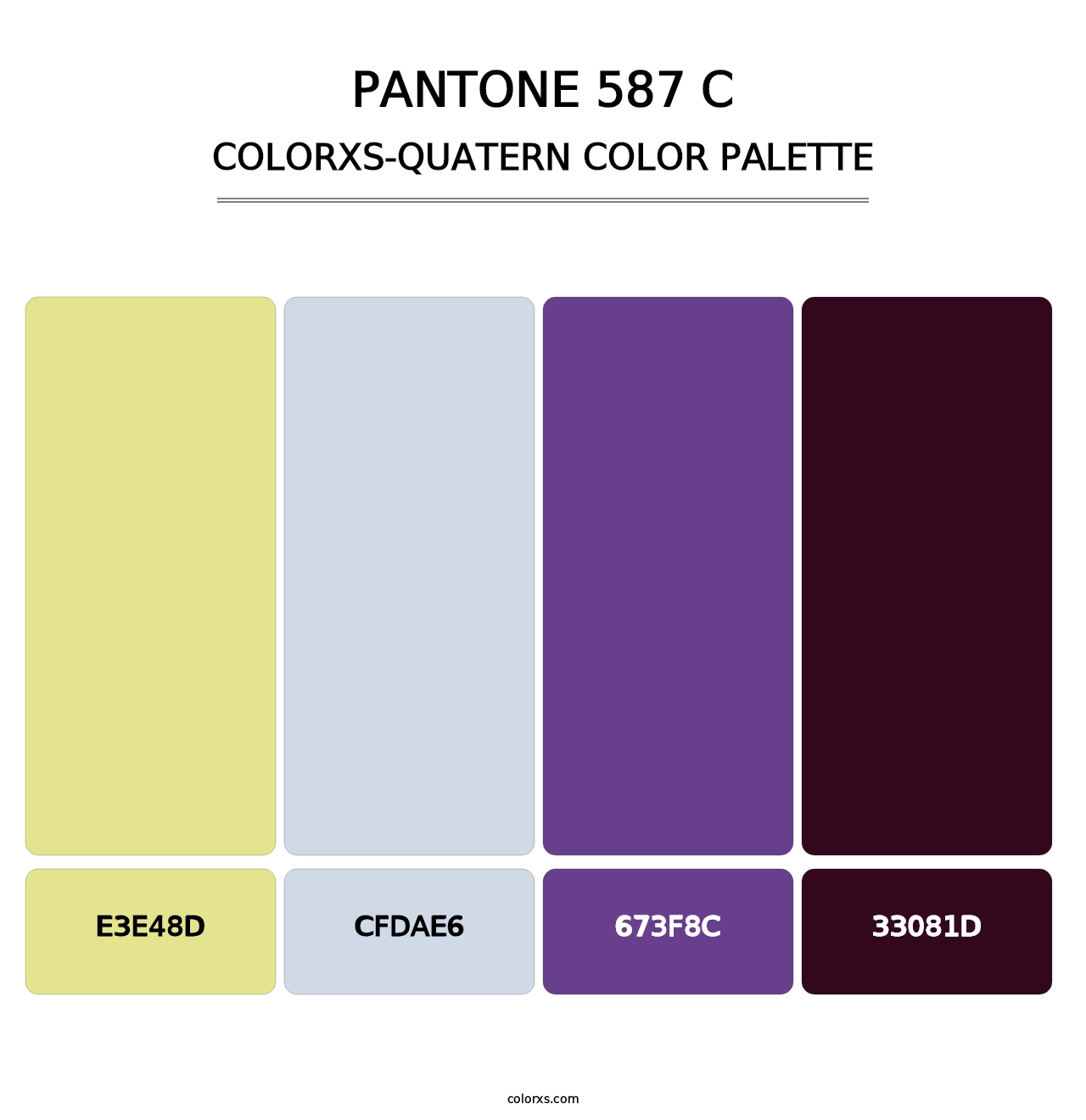 PANTONE 587 C - Colorxs Quatern Palette
