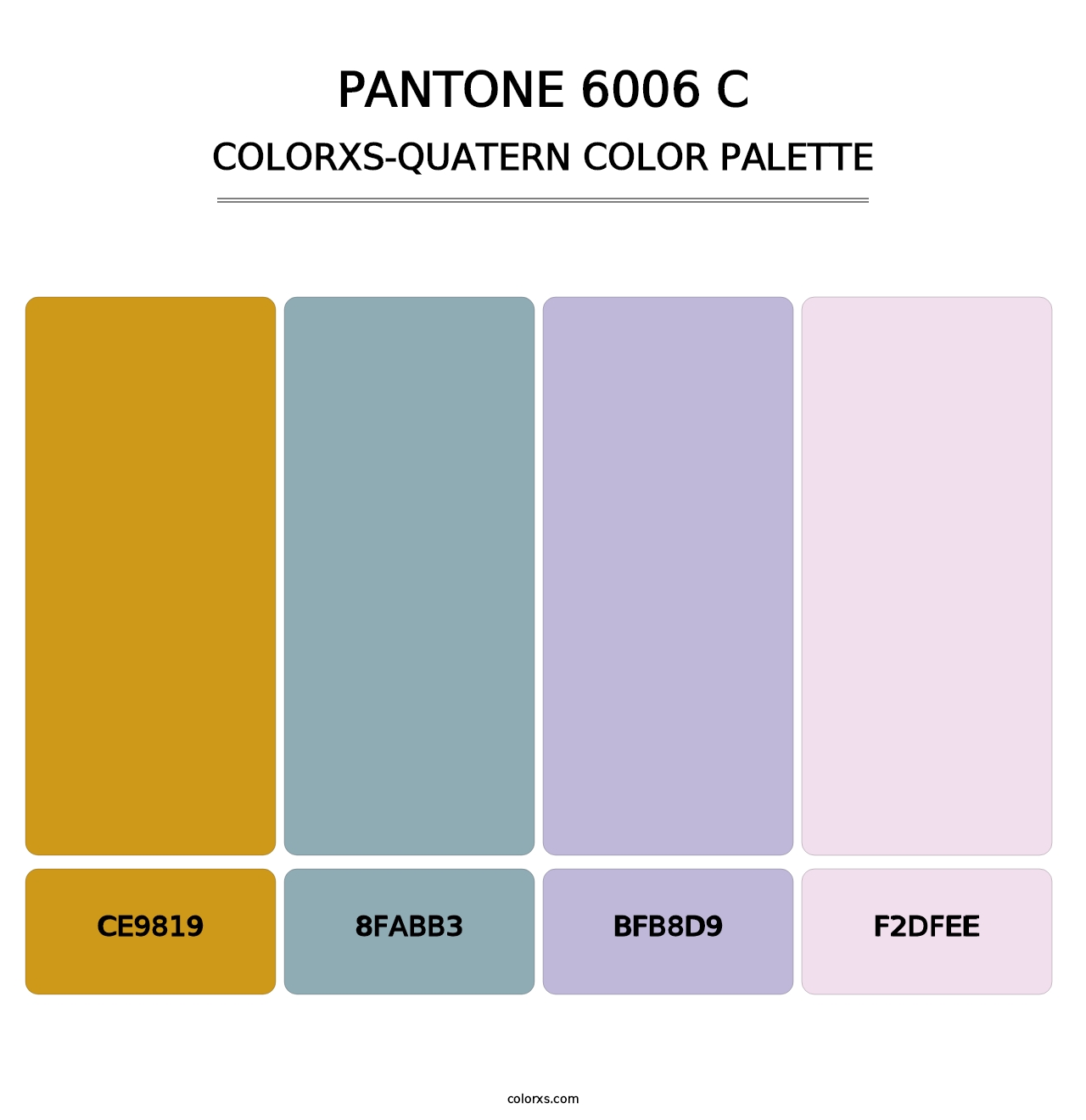 PANTONE 6006 C - Colorxs Quatern Palette