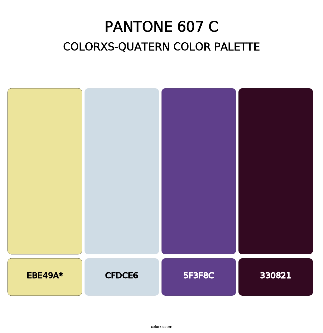PANTONE 607 C - Colorxs Quad Palette