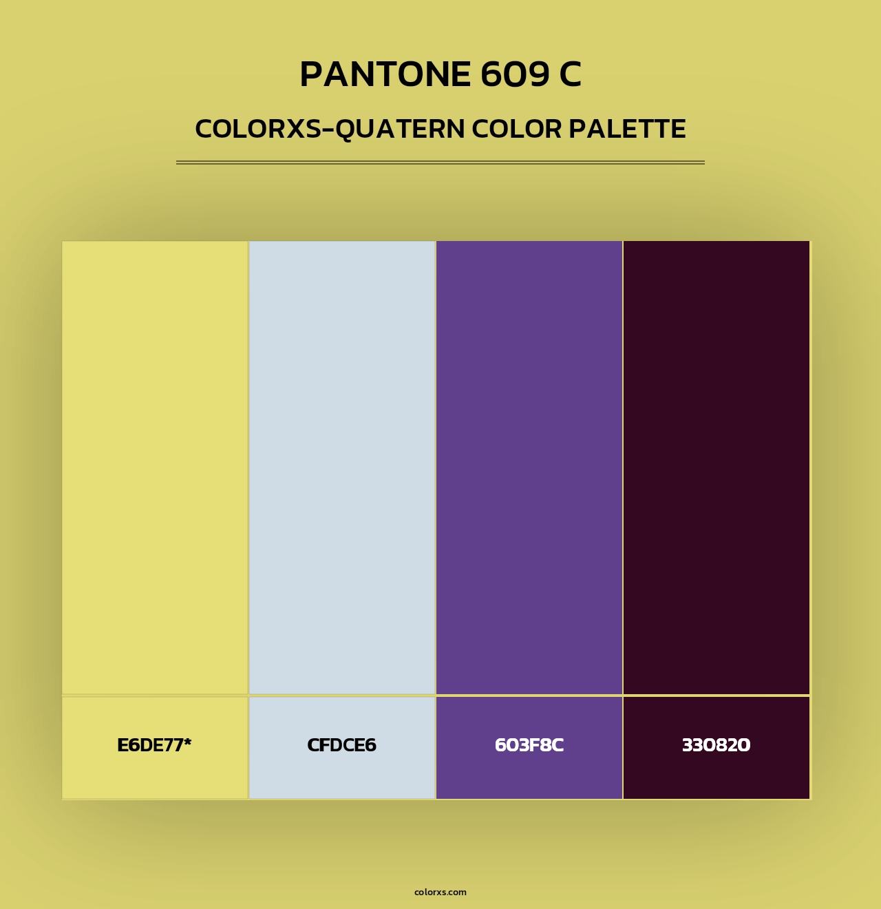 PANTONE 609 C - Colorxs Quad Palette